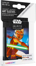 Star Wars Unlimited Ahsoka Tano Art Sleeves - Officially Licensed Pack of 60 Art Sleeves and 1 Clear Sleeve, Optimized Size for Star Wars Unlimited and Other TCG and LCG Games, Made by Gamegenic