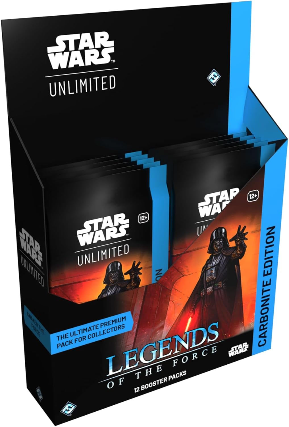 Star Wars: Unlimited TCG Legends of The Force Carbonite Edition Booster Display - 12 Premium Booster Packs with Exclusive Variants, Ages 12+, 2+ Players, 20 Min Playtime, Made by Fantasy Flight Games