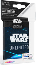 Star Wars Unlimited Blue Art Sleeves - Officially Licensed Pack of 60 Art Sleeves and 1 Clear Sleeve, Optimized Size for Star Wars Unlimited and Other TCG and LCG Games, Made by Gamegenic
