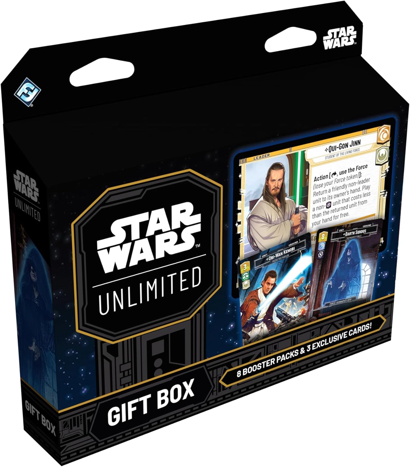 Asmodee Star Wars: Unlimited Gift Box - Collectible Trading Card Game Expansion, Includes 8 Booster Packs, 2 Exclusive Variant Cards & Oversized Leader, Ages 12+, 2+ Players, 20 Minute Playtime