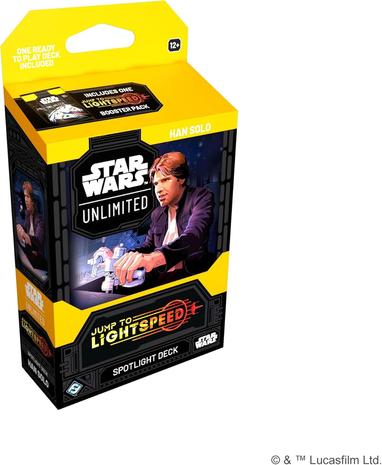 Asmodee Star Wars: Unlimited TCG Jump to Lightspeed Han Solo Spotlight Deck - Ready-to-Play 50-Card Deck with Exclusive Cards, Ages 12+, 2+ Players, 20 Minute Playtime