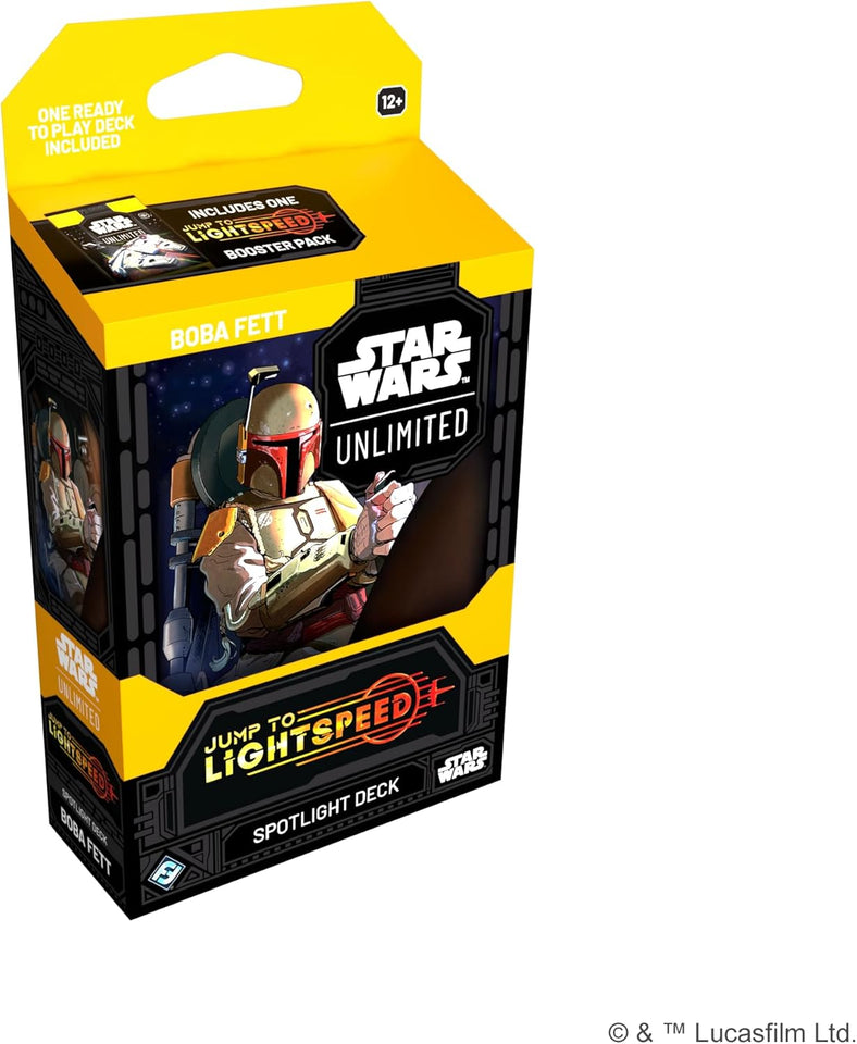 Asmodee Star Wars: Unlimited TCG Jump to Lightspeed Boba Fett Spotlight Deck - Ready-to-Play 50-Card Deck with Exclusive Cards, Ages 12+, 2+ Players, 20 Minute Playtime