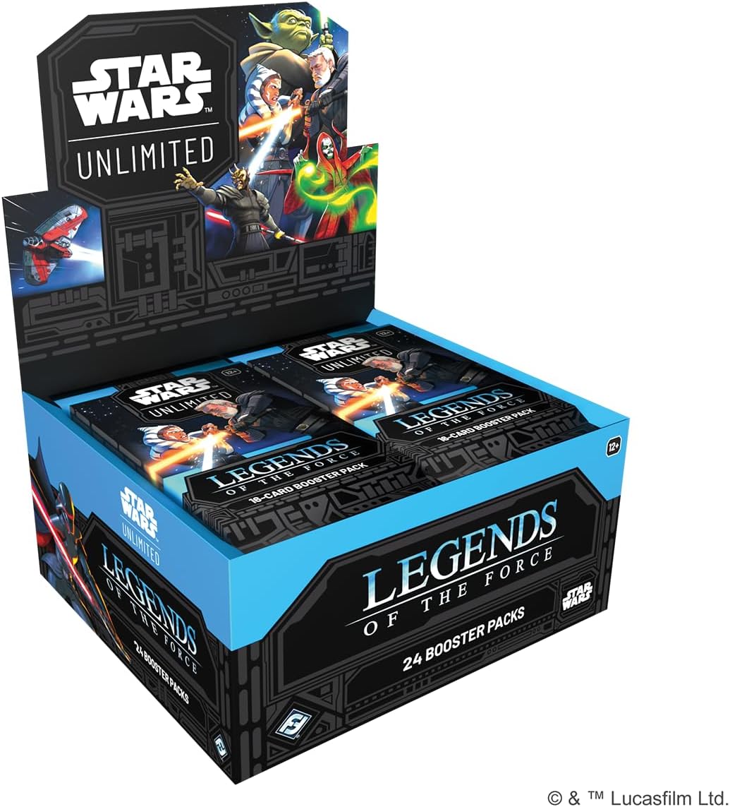 Asmodee Star Wars: Unlimited TCG Legends of The Force Booster Display - 24 Booster Packs Featuring Jedi, Sith & Iconic Characters, Ages 12+, 2+ Players, 20 Minute Playtime