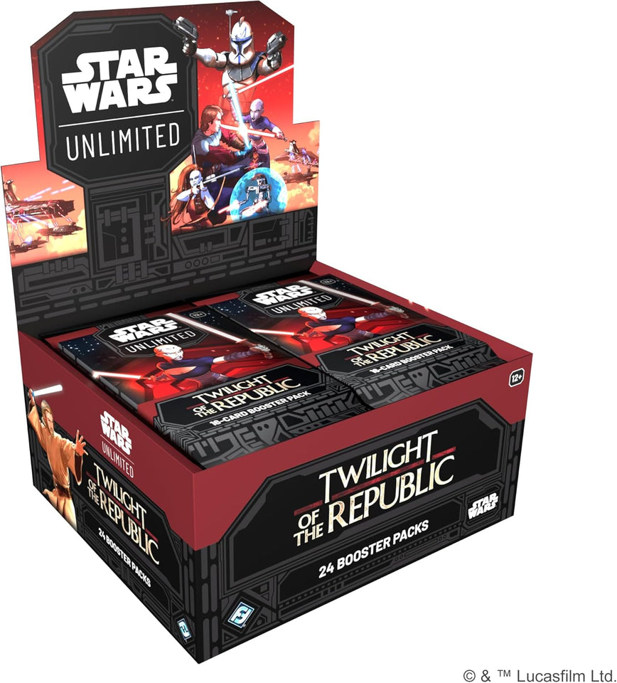 Asmodee Star Wars: Unlimited TCG Twilight of The Republic Booster Display (Set of 24 Booster Packs) - Trading Card Game for Kids & Adults, Ages 12+, 2+ Players, 20 Min Playtime