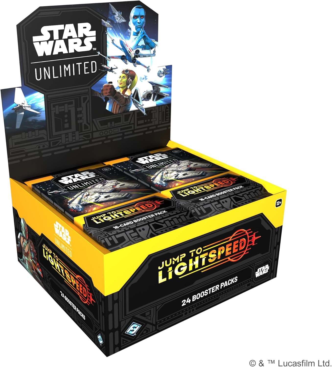 Asmodee Star Wars: Unlimited TCG Jump to Lightspeed Booster Display (Set of 24 Booster Packs) - Trading Card Game for Kids & Adults, Ages 12+, 2+ Players, 20 Min Playtime